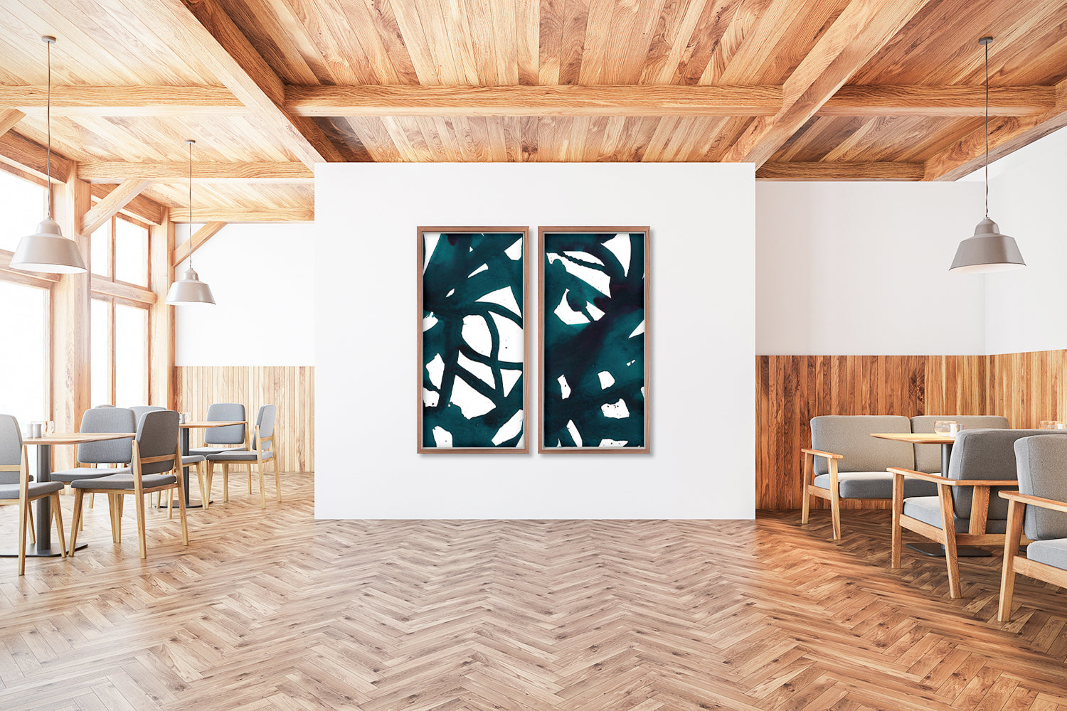 Malta Abstract Diptych