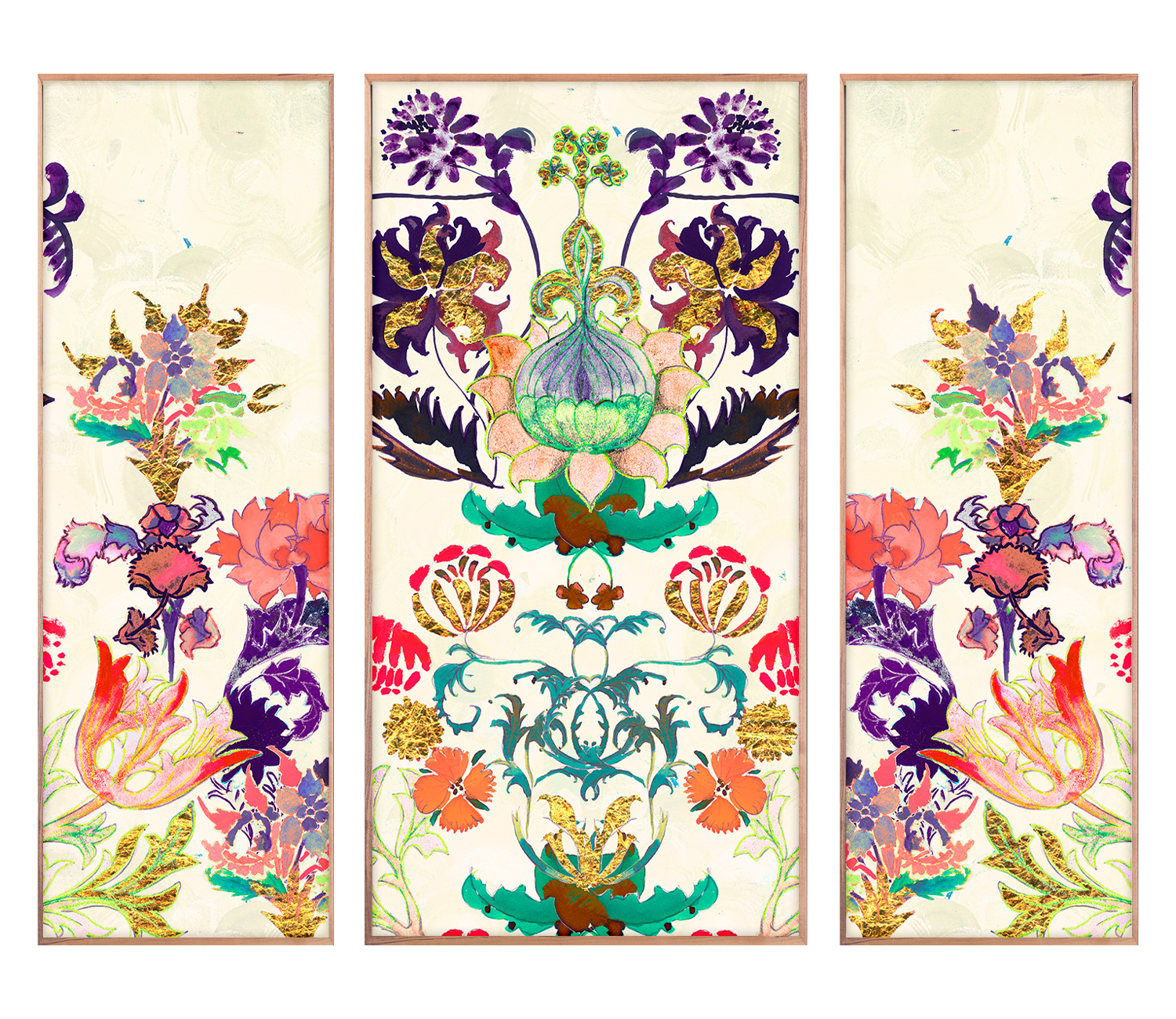 Royal Chinoiserie Triptych