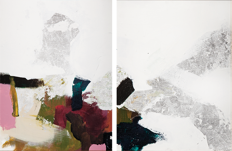Snow Garden Diptych