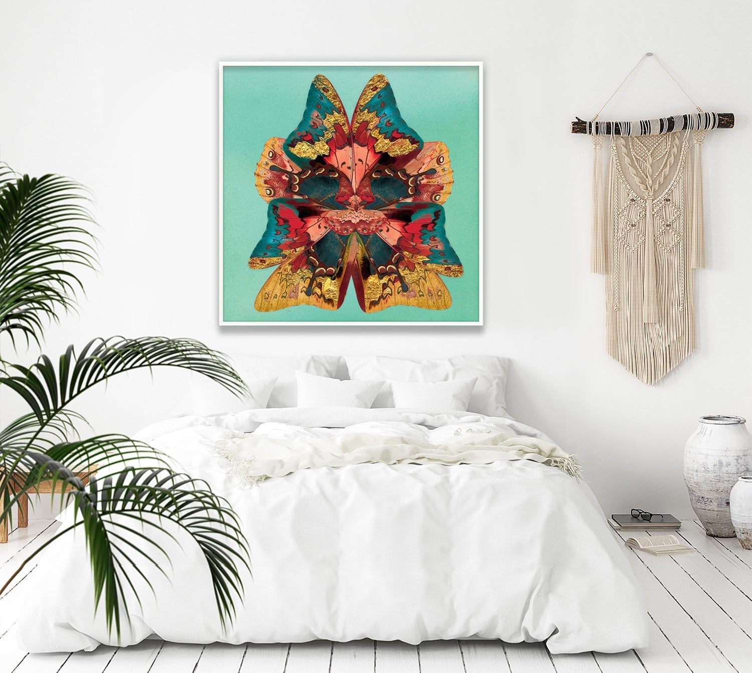 Dusk Wings: Teal Splash