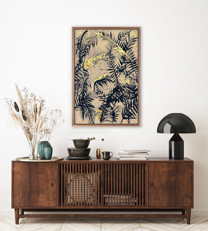 Ferns Wash - Indigo and Gold