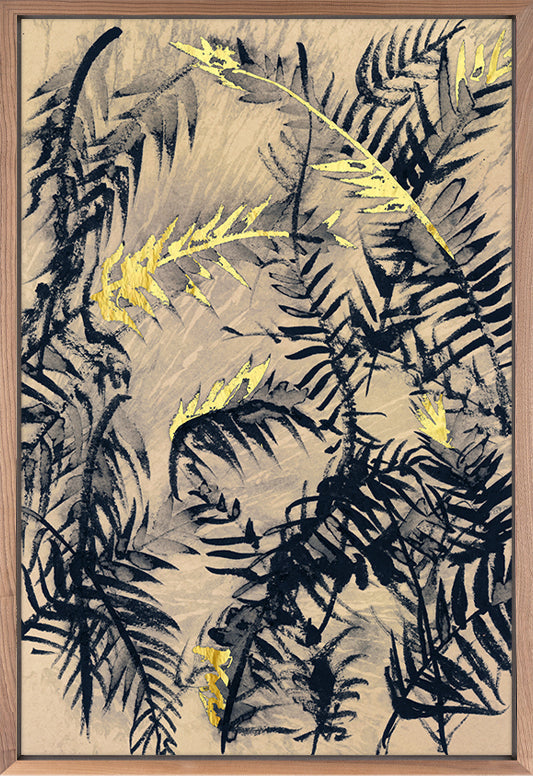 Ferns Wash - Indigo and Gold