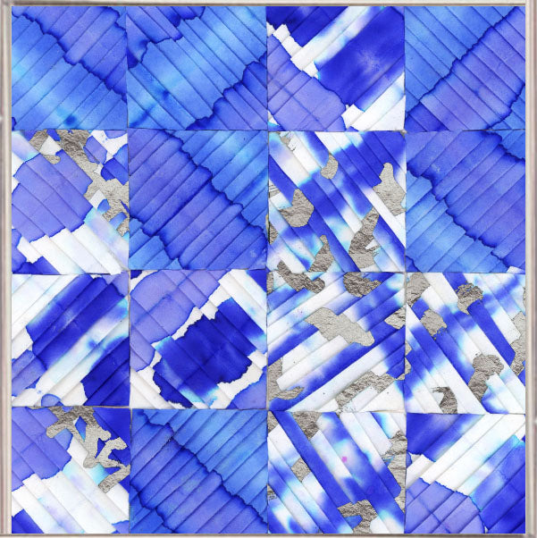Folded Shibori Cobalt