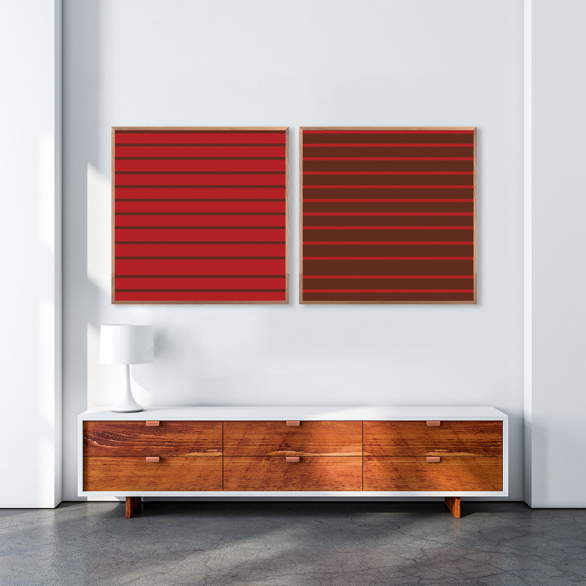 August Stripe Diptych