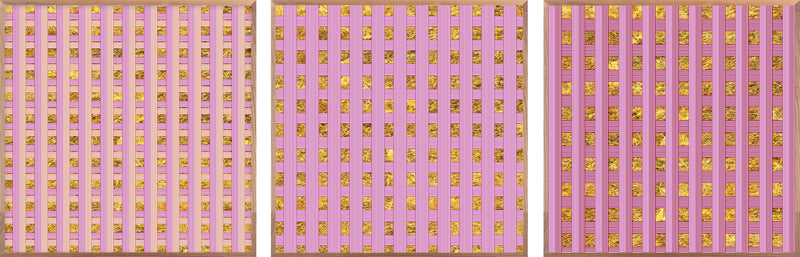 Cotton Candy Plaid Triptych