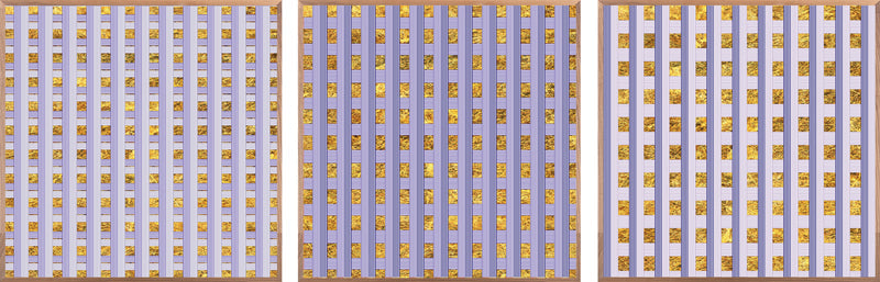 Periwinkle Plaid Triptych