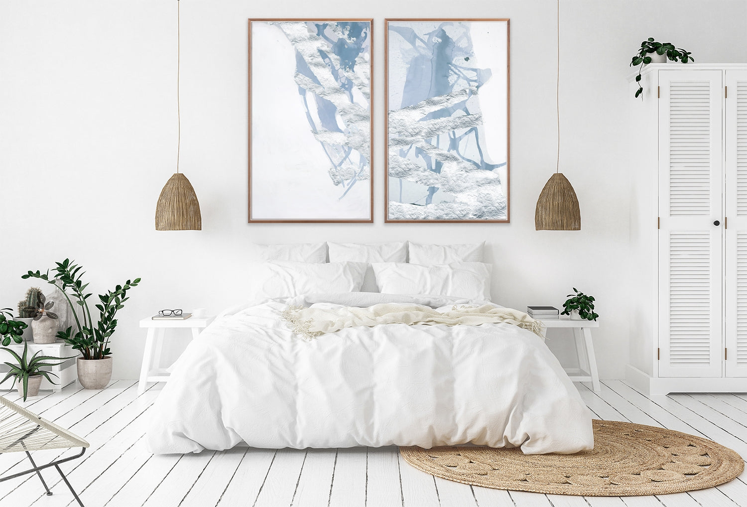 Platinum Sticks Diptych