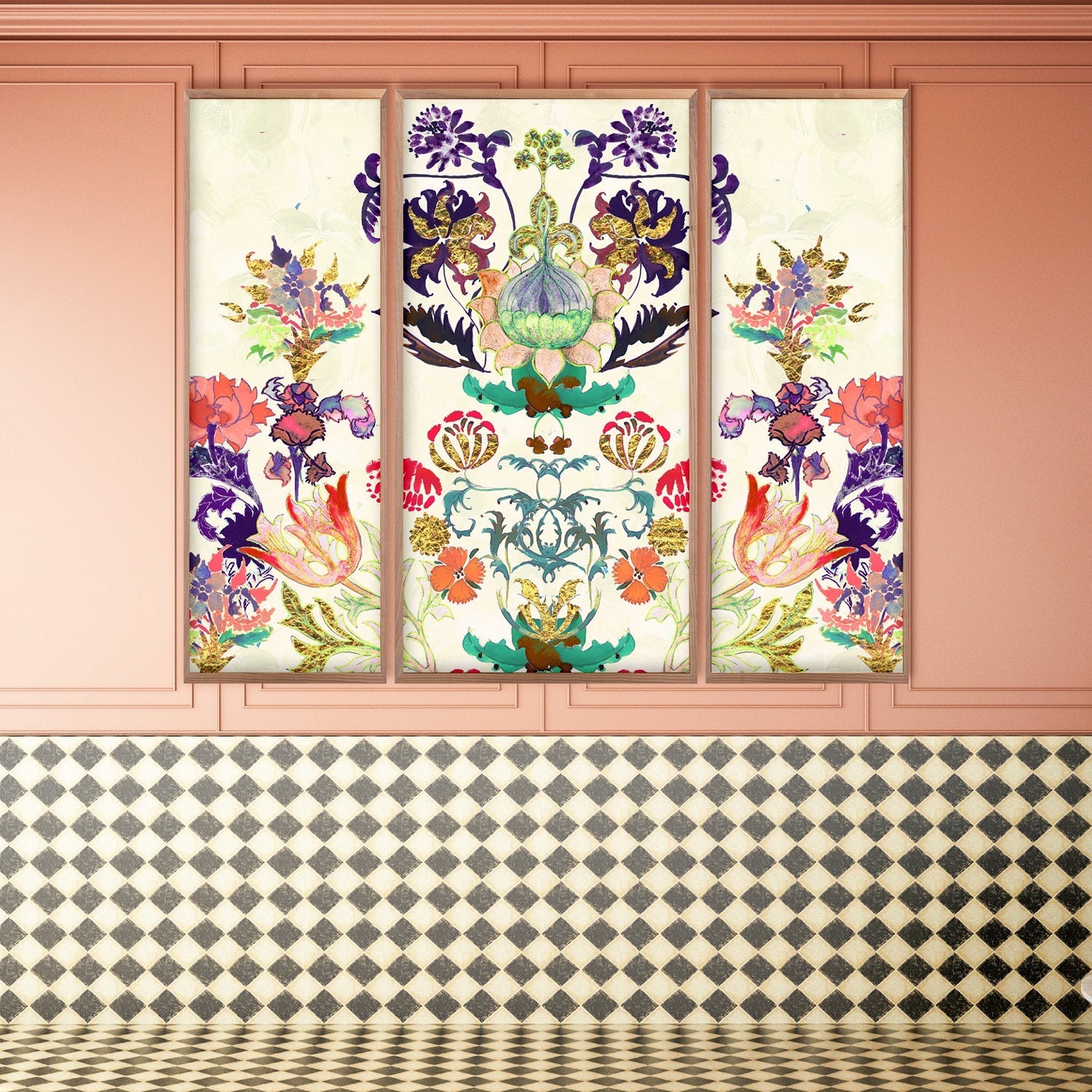 Royal Chinoiserie Triptych