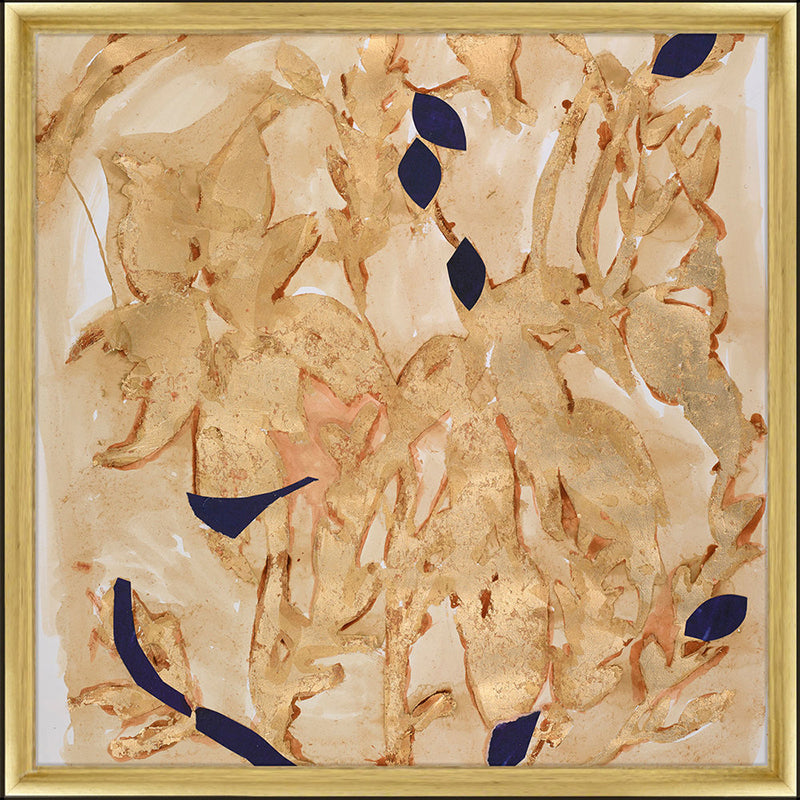 Indigo Gold Leaves