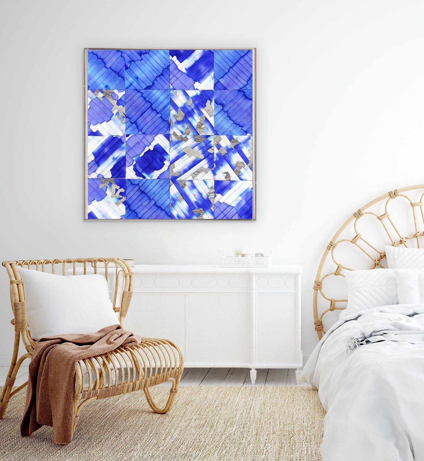 Folded Shibori Cobalt