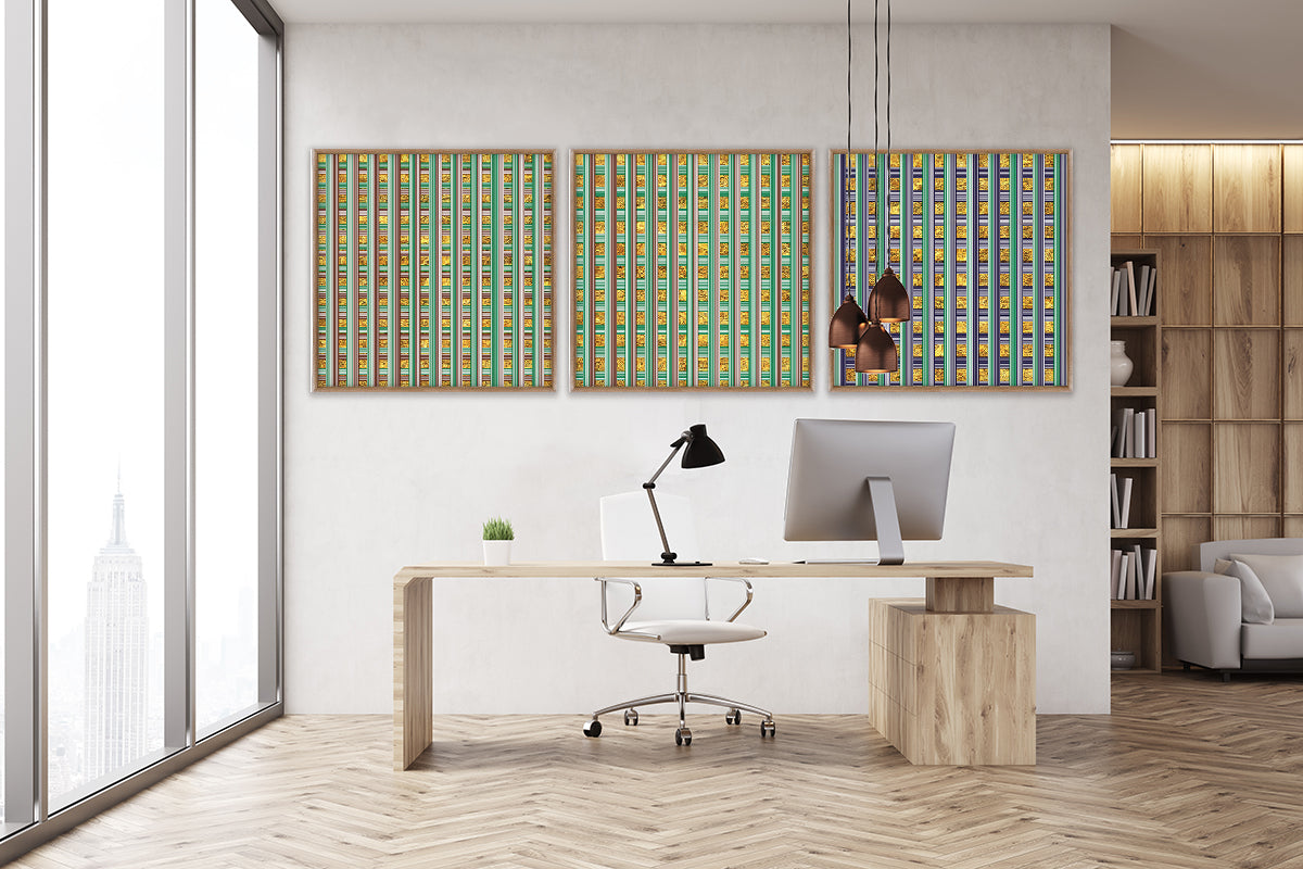 Briar Plaid Triptych